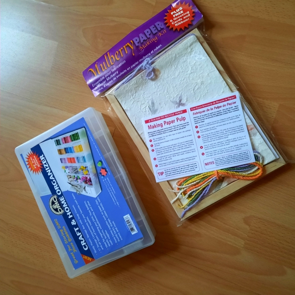 Craft bead/organizer and paper making kit